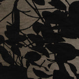 Black Leaves Jersey Knit, Viscose