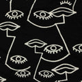 Jacquard Viscose Stretch Knit Fabric, 190 gsm, 152 cm — Black