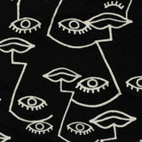 Jacquard Viscose Stretch Knit Fabric, 190 gsm, 152 cm — Black