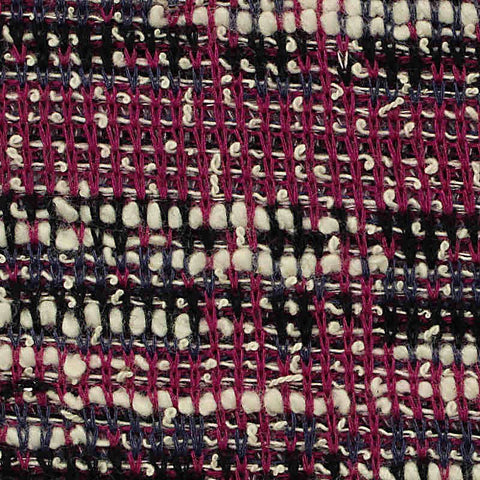 Black Abstract Interlock Knit, Poly-Cotton, 294 gsm