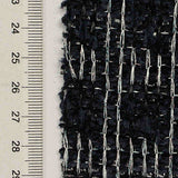 Silver Geometric-Line Interlock Knit, Poly-Metallic — texture