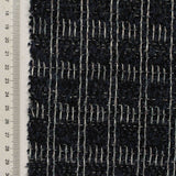 Silver Geometric-Line Interlock Knit, Poly-Metallic