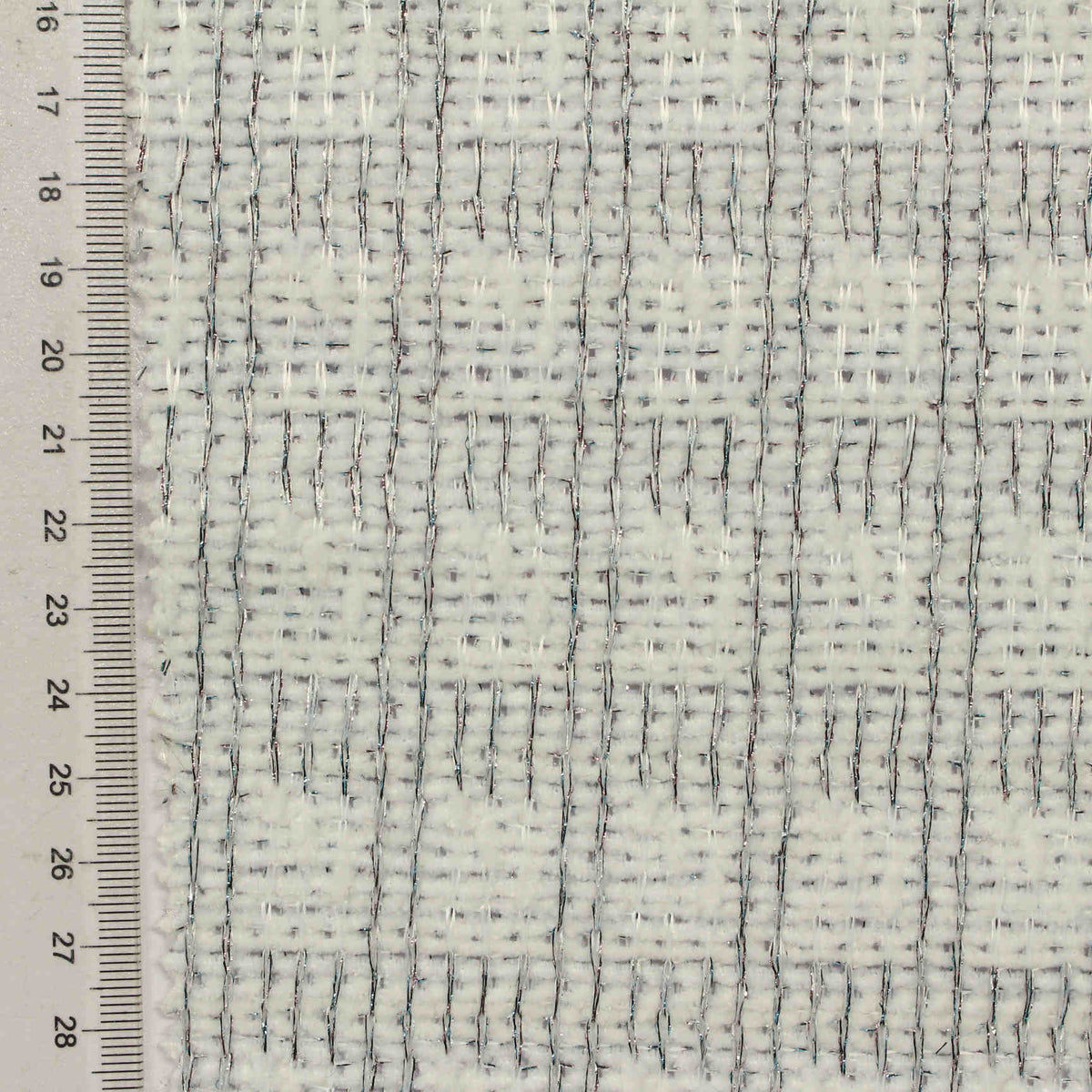 Silver Irregular-Grid Interlock Knit