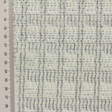 Silver Irregular-Grid Interlock Knit