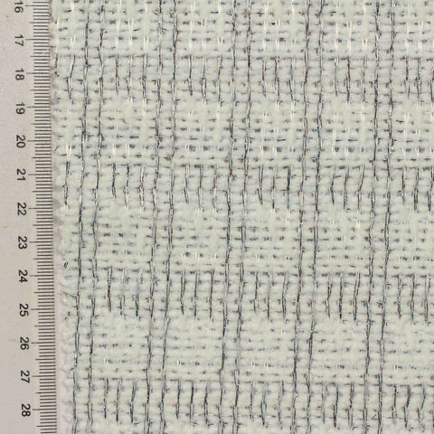 Silver Irregular-Grid Interlock Knit