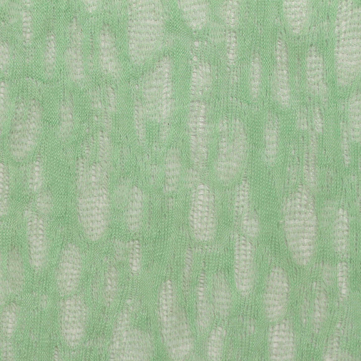 Light Green Openwork Pointelle Knit, Polyester