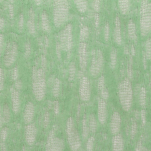 Light Green Openwork Pointelle Knit, Polyester