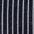 White Vertical-Stripe Chunky Knit, Polyester, 295 gsm