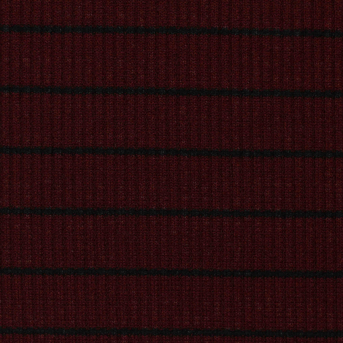 Black Horizontal-Stripe Rib Knit, Viscose-Poly, 206 gsm