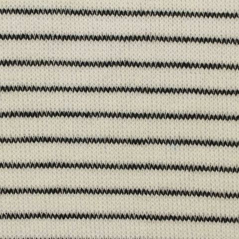 Black Horizontal-Stripe Chunky Knit, 142 gsm