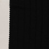 Viscose Polyester Stretch Rib Knit Fabric, 215 gsm, 160 cm — Black