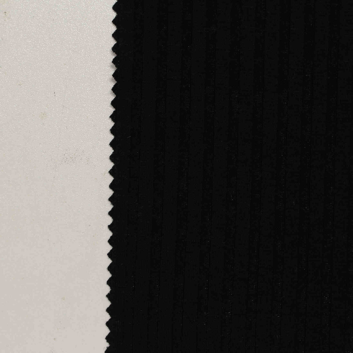 Viscose Stretch Rib Knit Fabric, 192 gsm, 127 cm — Black