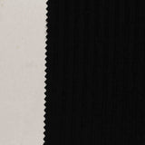 Viscose Stretch Rib Knit Fabric, 192 gsm, 127 cm — Black