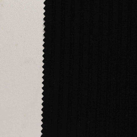 Viscose Stretch Rib Knit Fabric, 192 gsm, 127 cm — Black