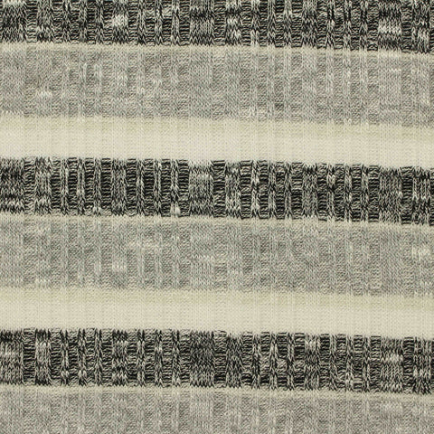 Black Marl Rib Knit, Viscose-Poly, 225 gsm