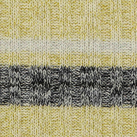 Dark Grey Horizontal-Stripe Rib Knit, Poly-Viscose, 230 gsm