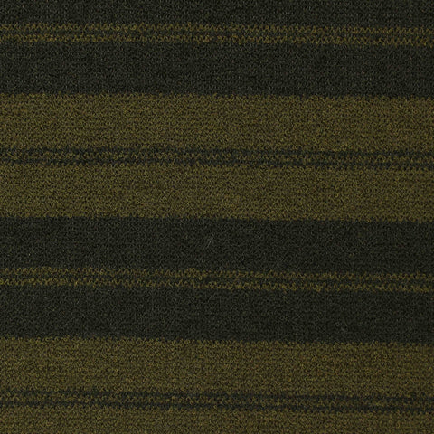 Dark Olive Horizontal-Stripe Knit, Polyester