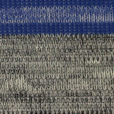 Blue Horizontal-Stripe Chunky Knit, Poly-Viscose — texture
