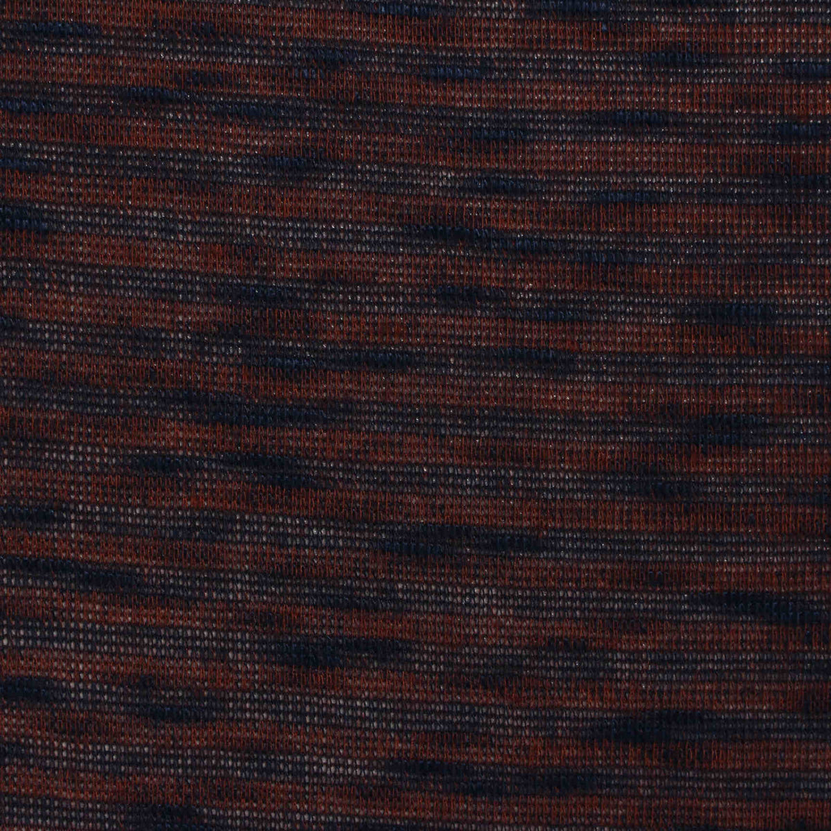 Rust Horizontal-Stripe Chunky Knit, Viscose-Poly