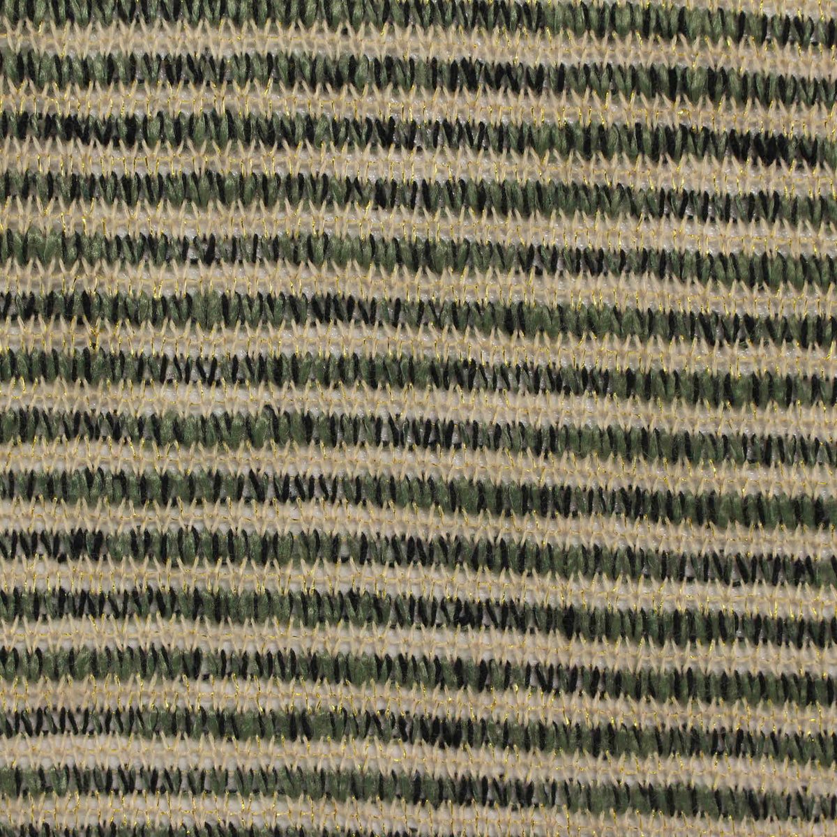 Beige Horizontal-Stripe Chunky Knit, Poly-Acrylic