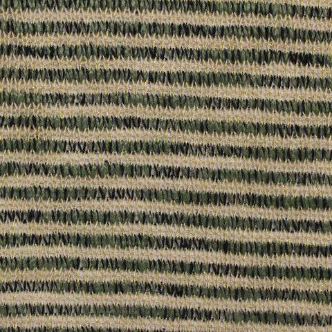 Beige Horizontal-Stripe Chunky Knit, Poly-Acrylic