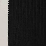 100% Polyester Rib Knit Fabric, 290 gsm, 170 cm — Black
