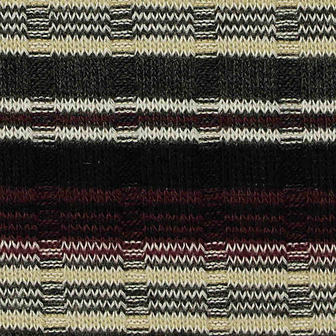 Dark Grey Horizontal-Stripe Rib Knit, Polyester, 205 gsm