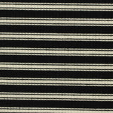 Black Horizontal-Stripe Rib Knit, Poly-Viscose