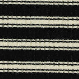 Black Horizontal-Stripe Rib Knit, Poly-Viscose — texture