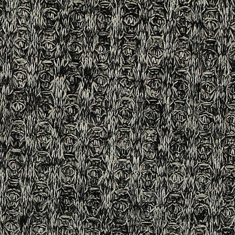 Black Marl Rib Knit, Poly-Viscose, 176 gsm