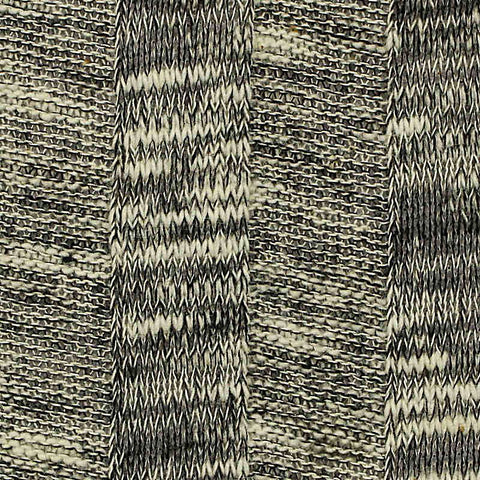 Dark Grey Marl Rib Knit, Cotton-Poly, 171 gsm