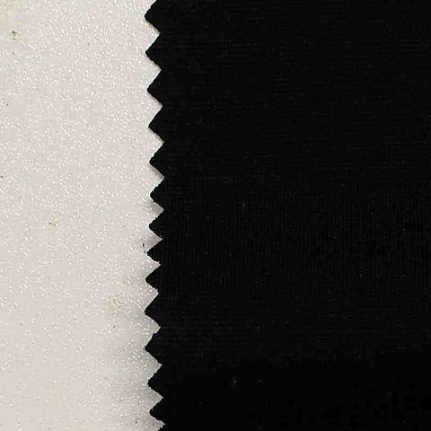 Viscose Nylon Stretch Ponte Knit Fabric, 260 gsm, 150 cm — Black