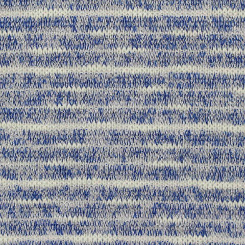 Blue Marled-Stripe Chunky Knit, Poly-Viscose