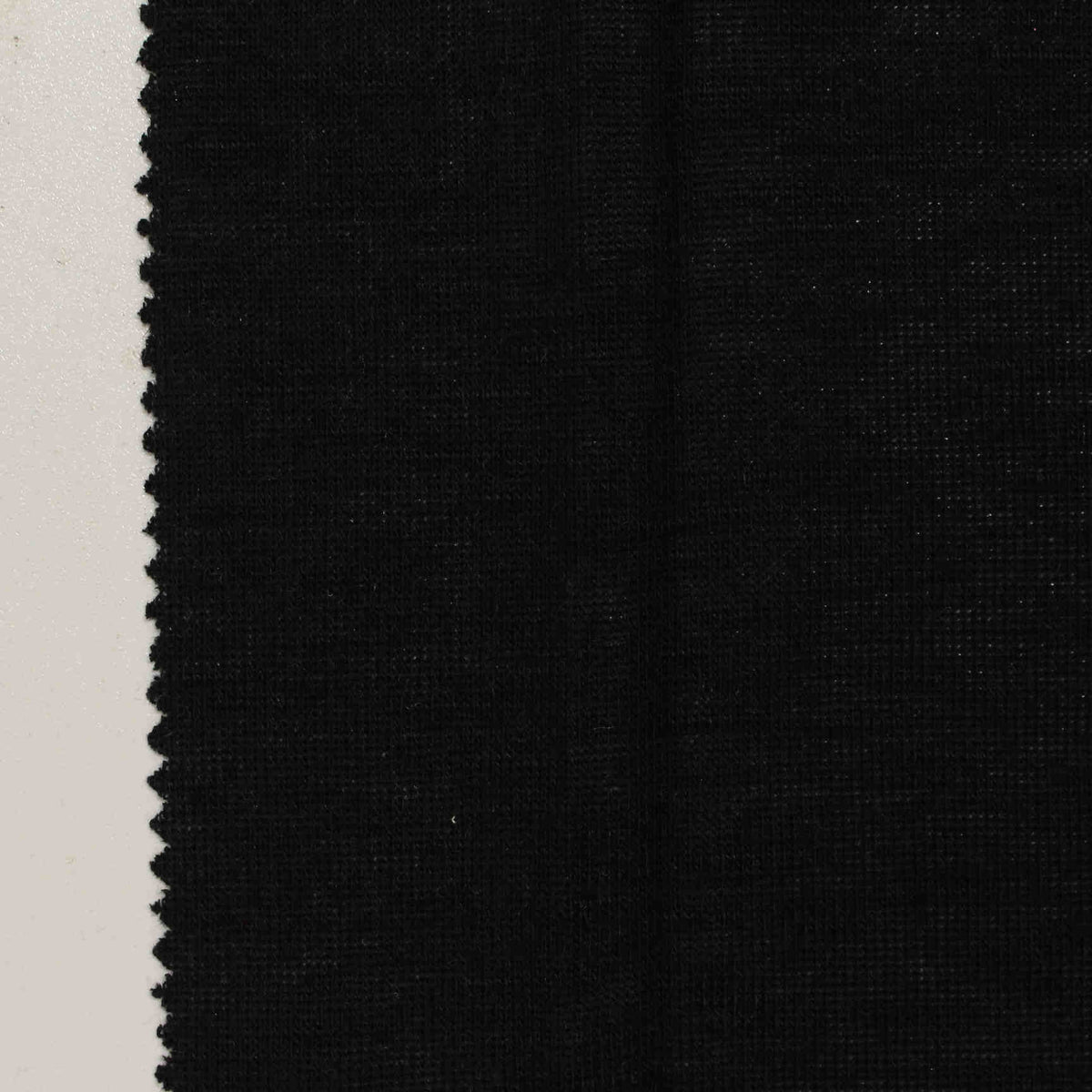 Polyester Viscose Chunky Knit Fabric, 239 gsm, 160 cm — Black