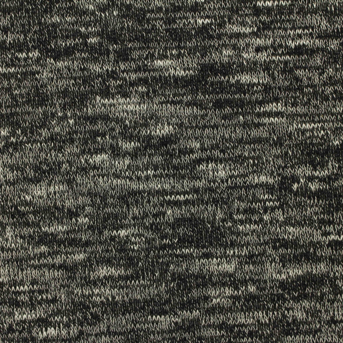 Black Heathered-Marl Chunky Knit, Poly-Viscose, 196 gsm