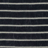 White Horizontal-Stripe Chunky Knit, Poly-Viscose