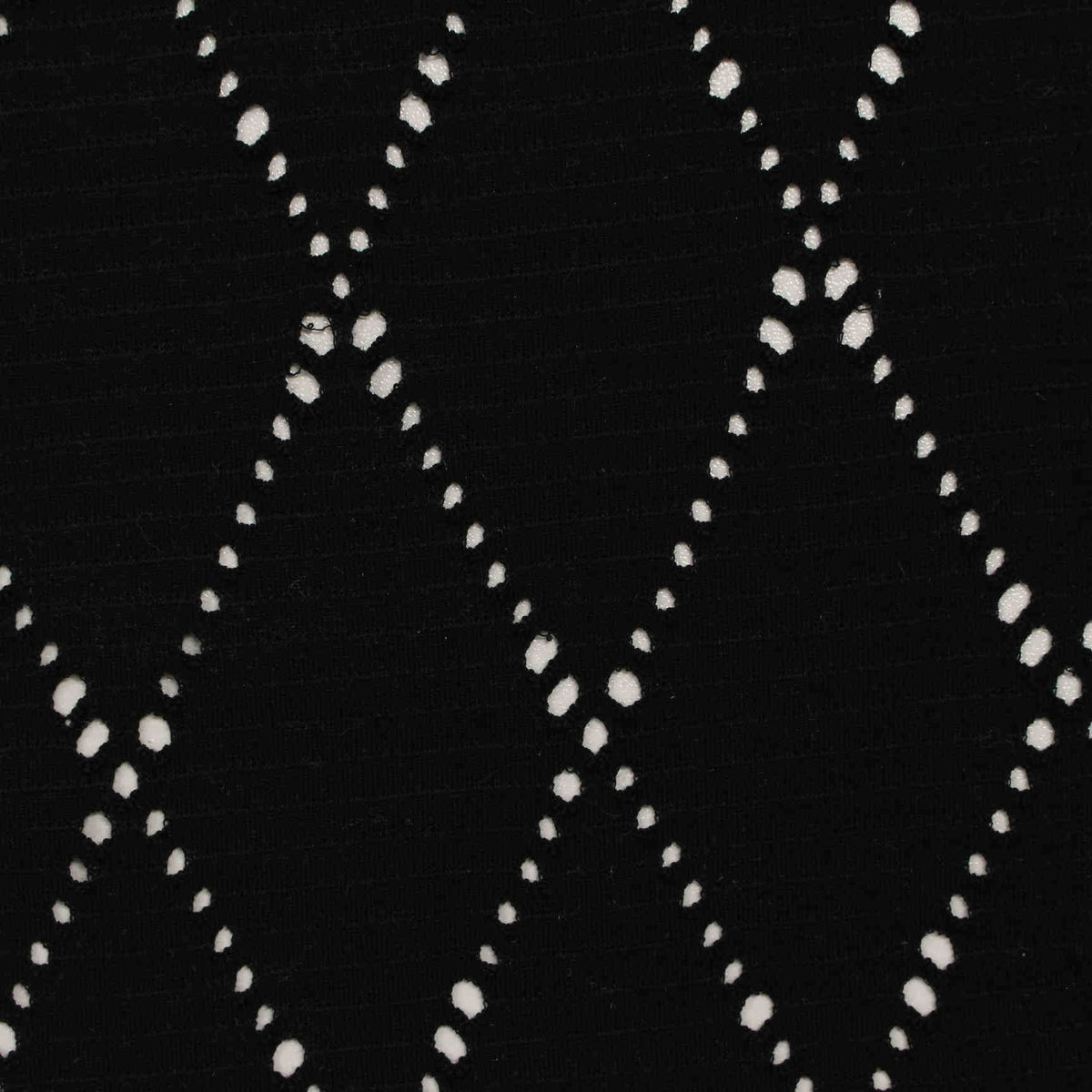 Black Openwork-Diamond Jacquard, Viscose