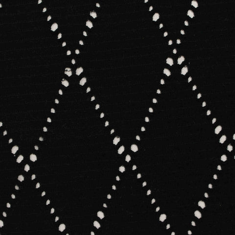 Black Openwork-Diamond Jacquard, Viscose