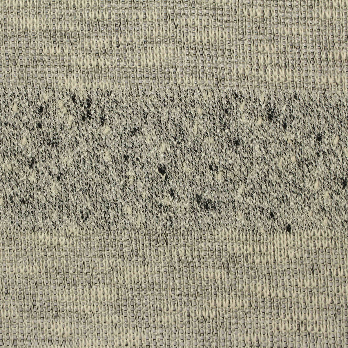 Marled Grey Horizontal-Stripe Chunky Knit, Poly-Viscose, 213 gsm