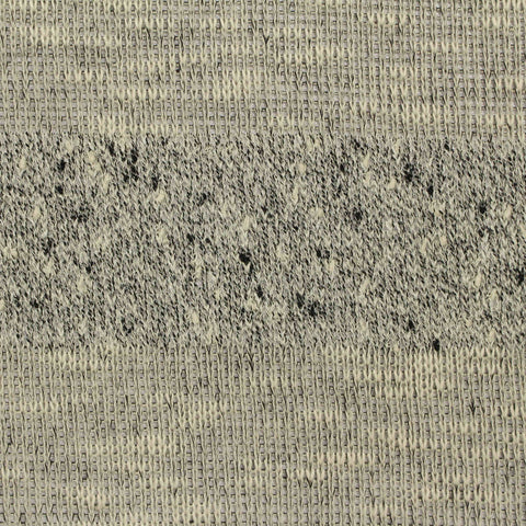 Marled Grey Horizontal-Stripe Chunky Knit, Poly-Viscose, 213 gsm