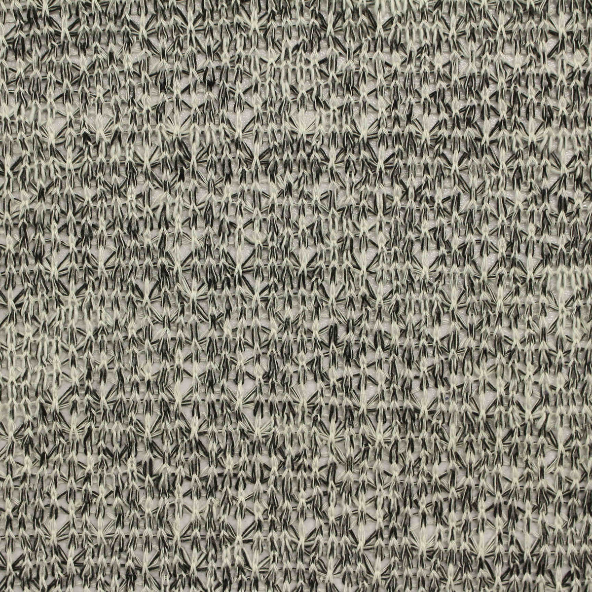 Black Geometric Chunky Knit, Poly-Viscose, 196 gsm