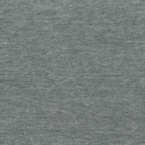 Heathered Grey-Green Marl Jersey Knit, Poly-Cotton