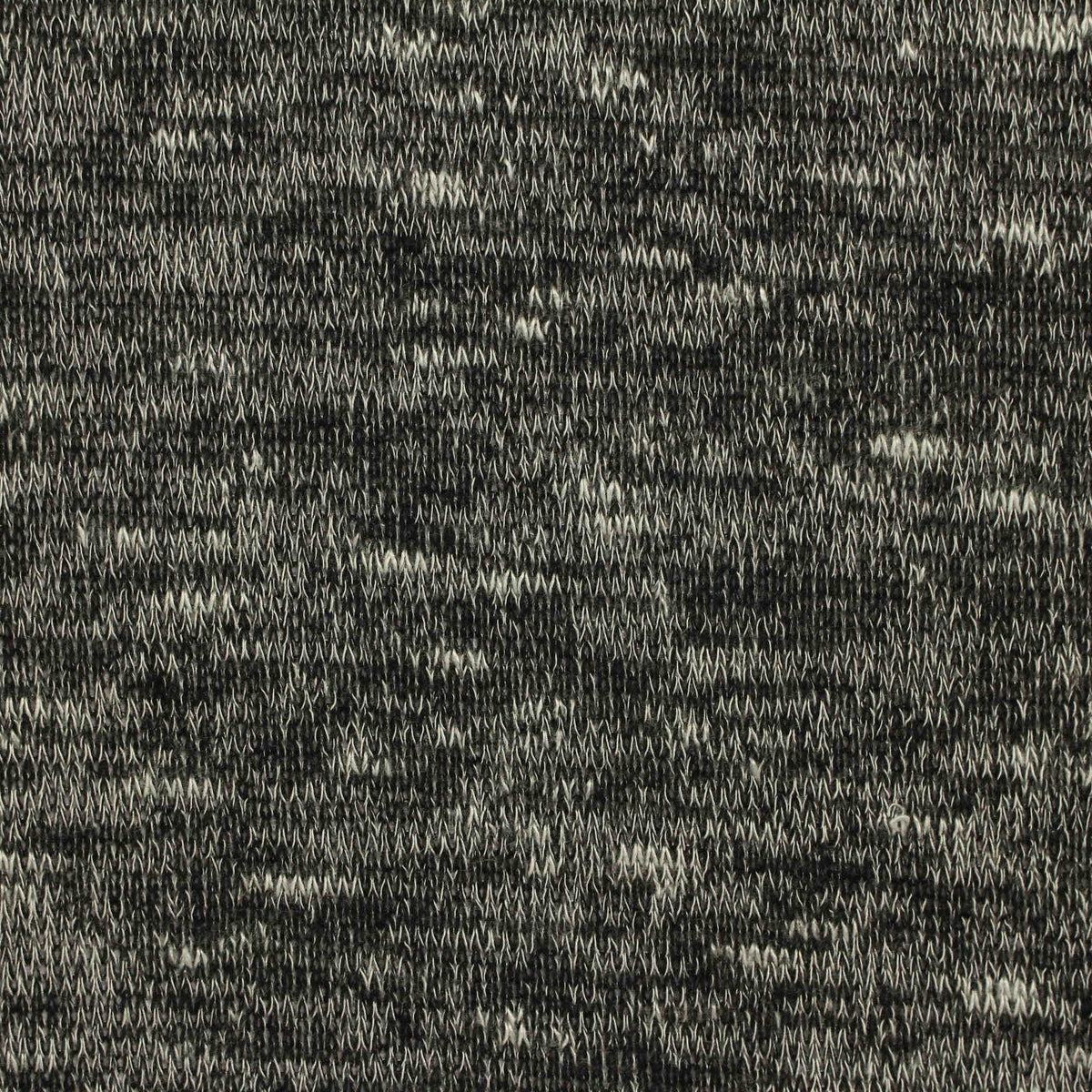 Black Marl Chunky Knit, Poly-Viscose, 138 gsm