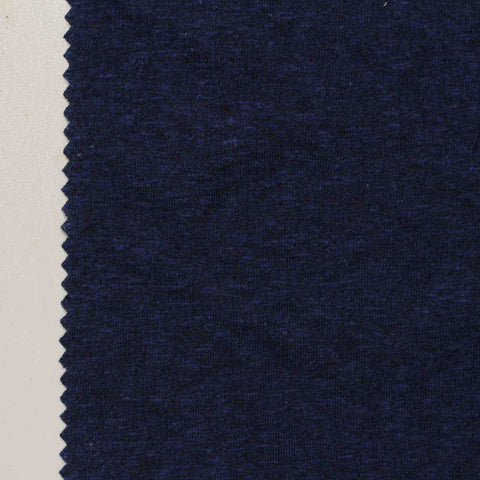 Dark Blue Marl Jersey Knit, Cotton-Poly, 150 gsm, 165 cm
