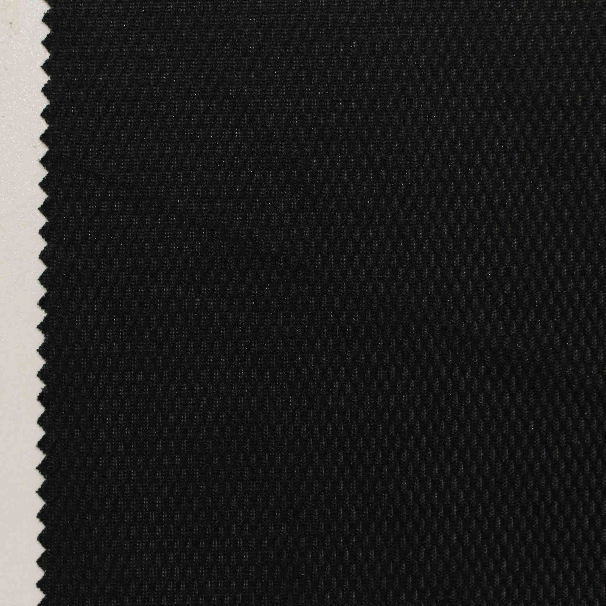 Black Geometric Birdseye Knit, Polyester