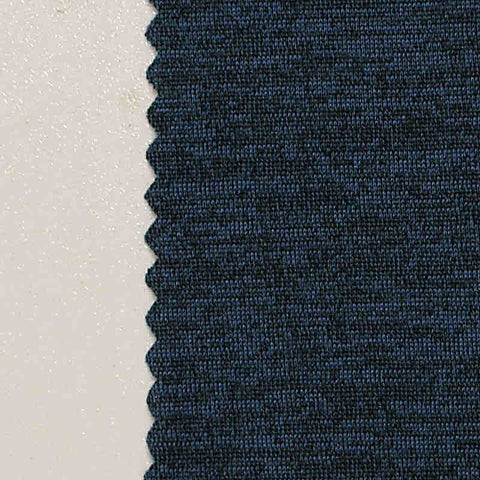 Dark Blue Marl Jersey Knit, Polyester, 135 gsm