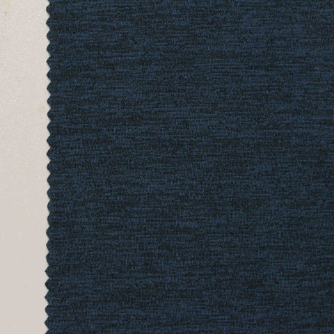 Dark Blue Marl Jersey Knit, Polyester, 135 gsm