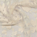 Cream Tone-on-Tone Floral Knit, Viscose