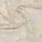 Cream Tone-on-Tone Floral Knit, Viscose