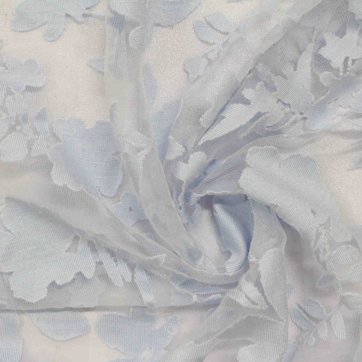 Bold Floral Viscose Knit Fabric, 100 gsm, 160 cm — Blue